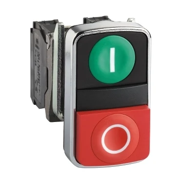 Schneider Electric XB4BL73415 Metal Çift Başlıklı Işıklı Buton
